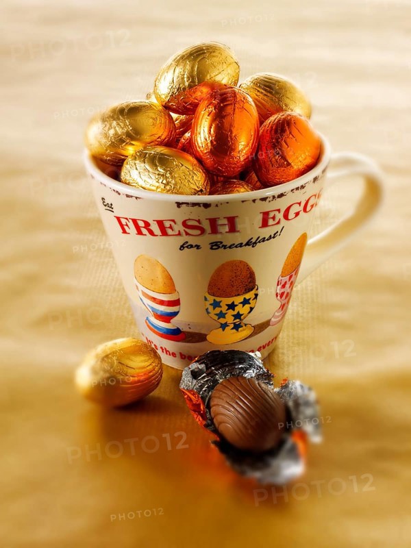 Traditional chocolate Easter eggs