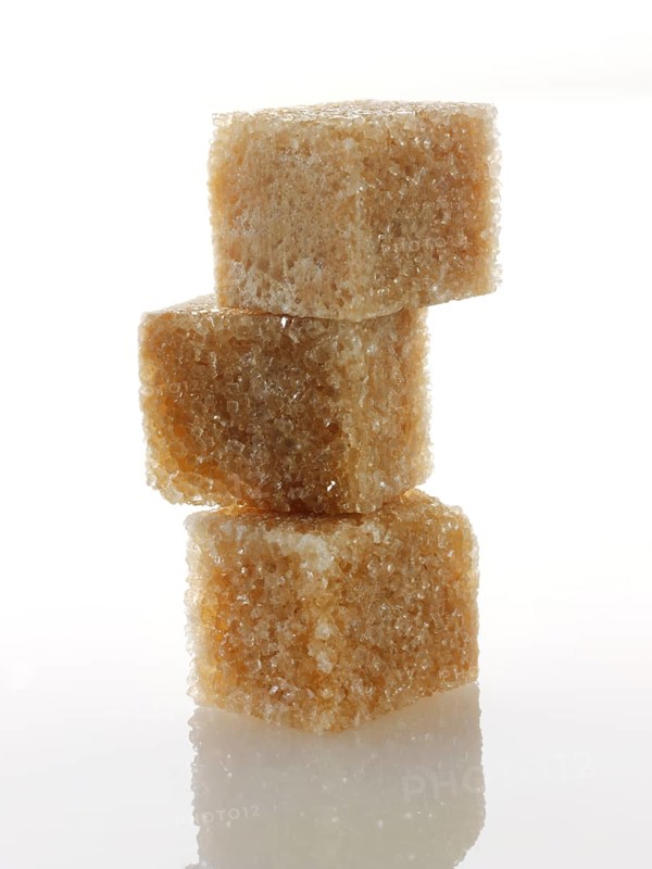 Brown Demerara sugar cubes