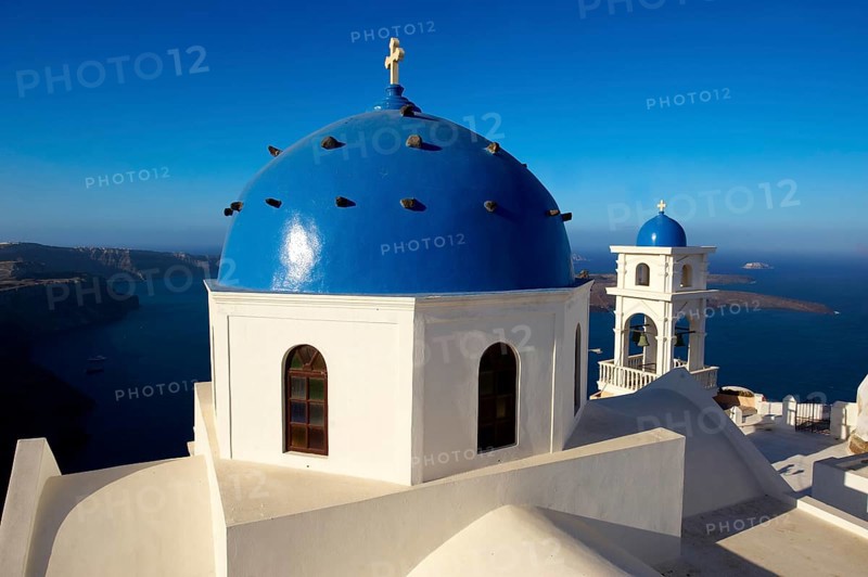 Blue domed church of Imerovigli