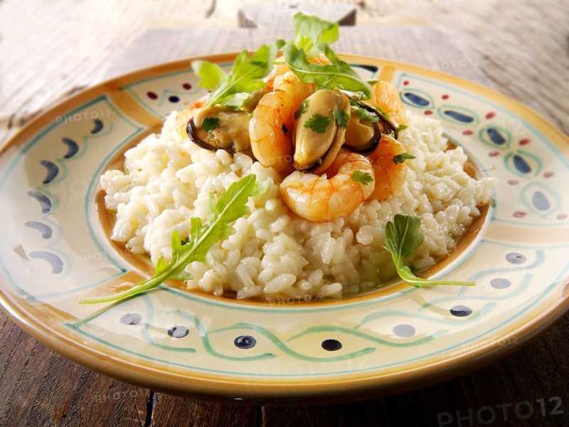 Classic risotto with prawns