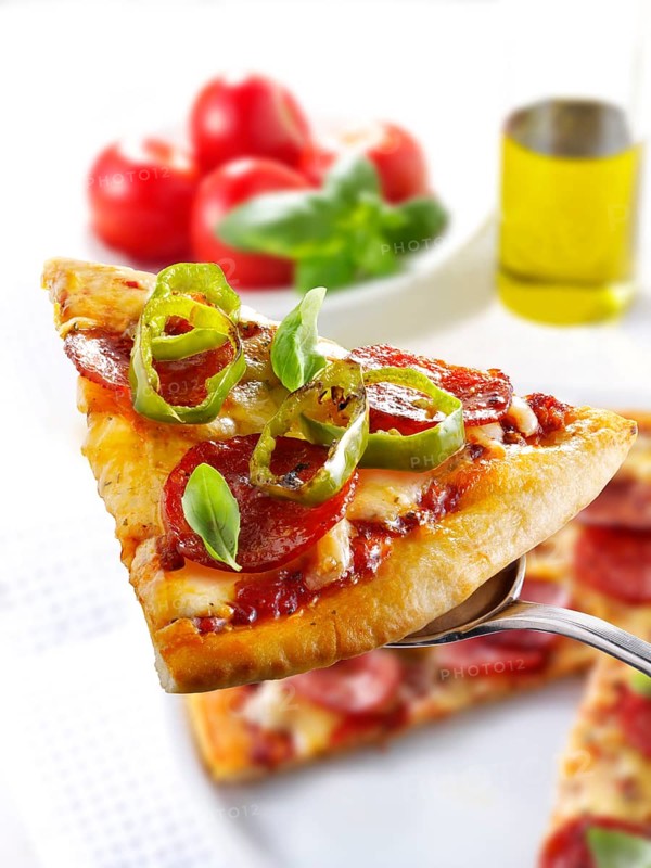 Pepperoni pizza slices
