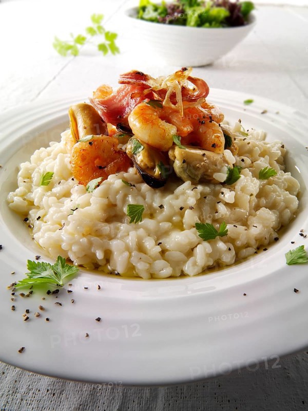 Classic risotto with prawns