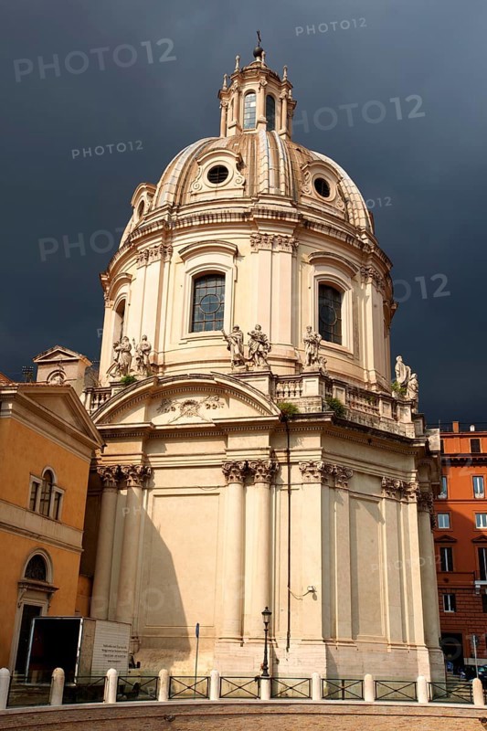 Baroque church at Trajan's Market