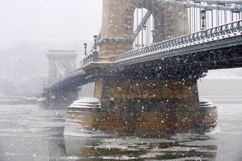 South side of the Szechenyi Lanchid Chain Bridge