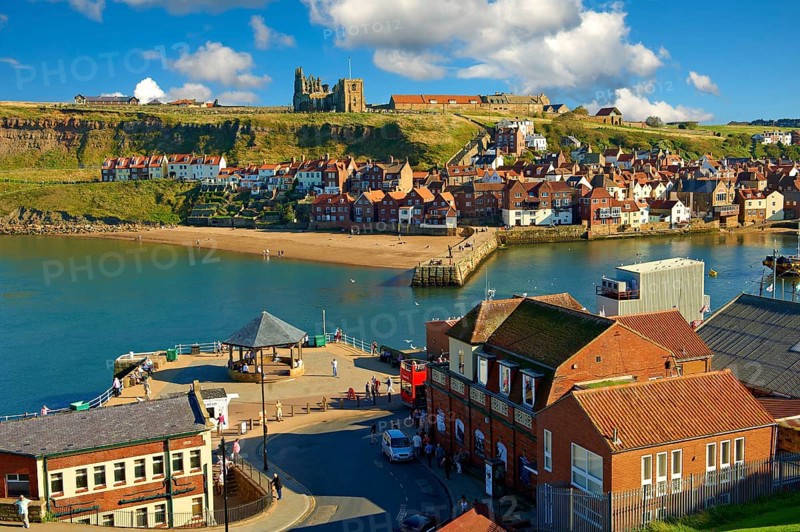 Whitby harbour looking towards Whitby Abbey