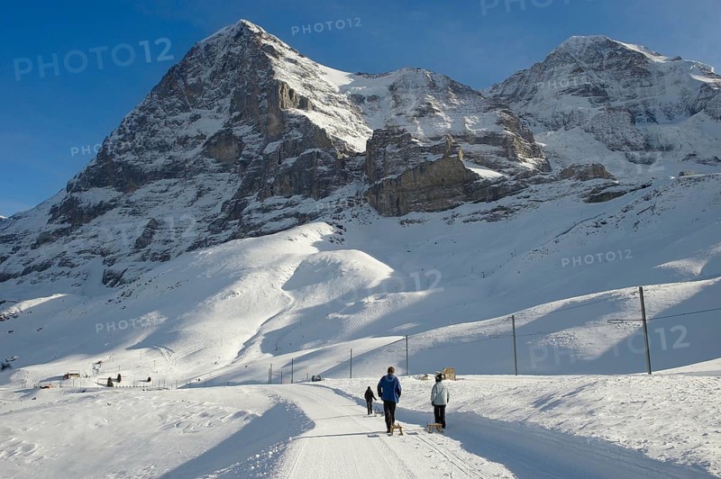 The north face of the Eiger mountain near Kleine Scheidegg