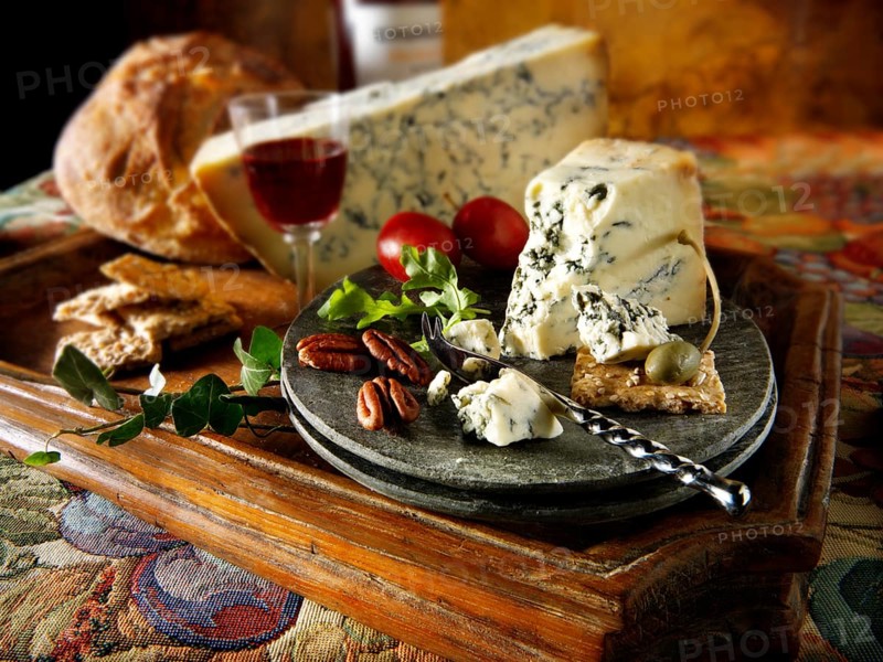 Traditional blue Stilton cheese