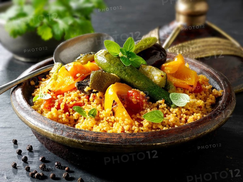 Couscous with Mediterranean roast vegetables