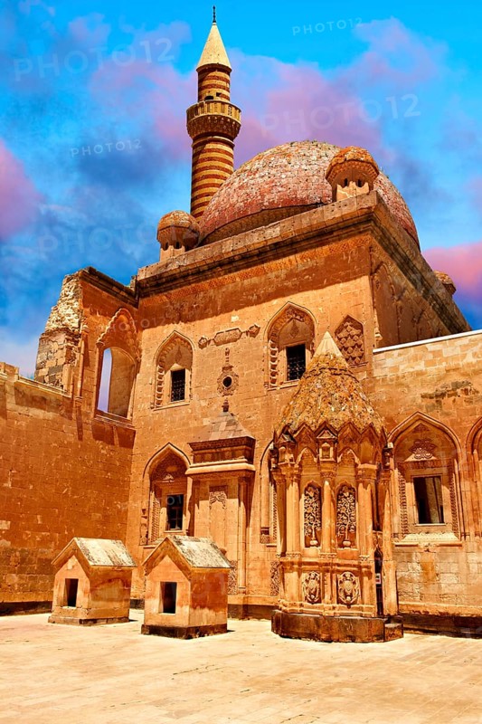 Courtyard of Ishak Pasha Palace