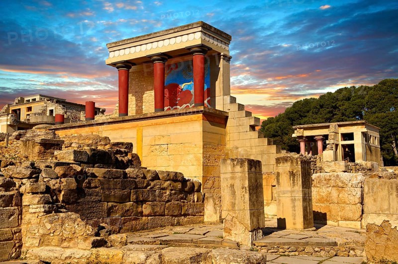 Arthur Evans reconstruction of the North Propylaeum Knossos