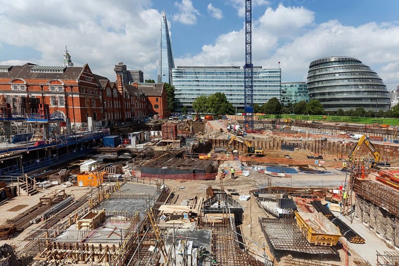 Construction site near Tower Bridge