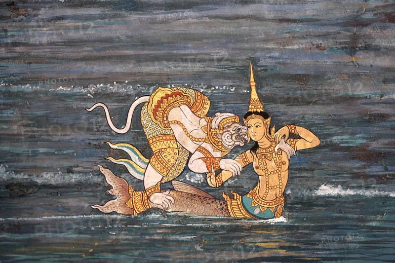 Ramakien mural in Phra Rabieng