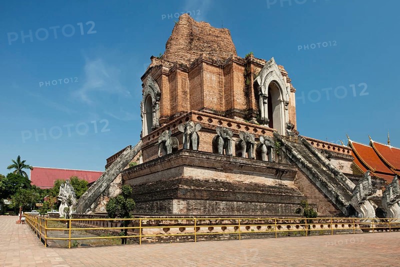 Stupa with elephants