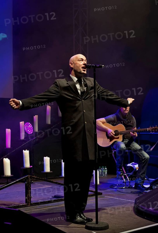 Der Graf' singer of 'Unheilig' performing live at a concert in Aschheim