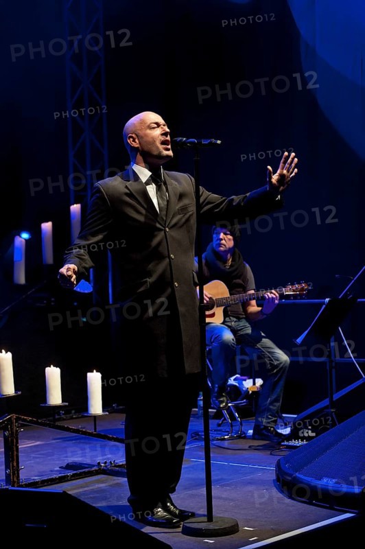 Der Graf' singer of 'Unheilig' performing live at a concert in Aschheim