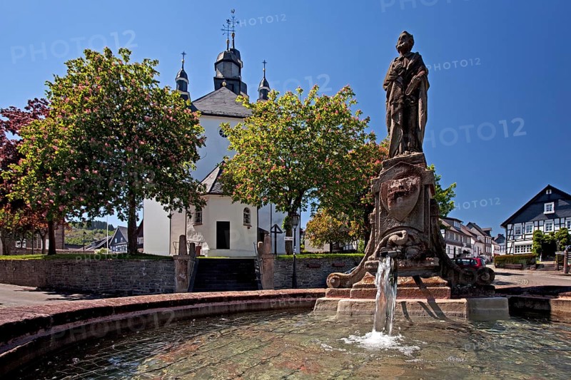 St. Peter's Fountain with St. Heribert's Church