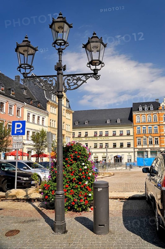 Street lamp on the market square