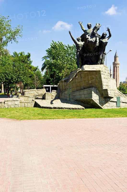 Republic Square with a statue of Kemal Ataturk