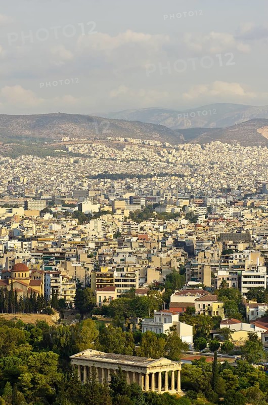 View from the Acropolis over the city of Athens
