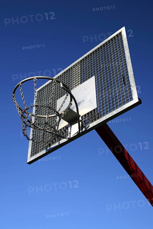Basketball hoop at a public outdoor basketball court