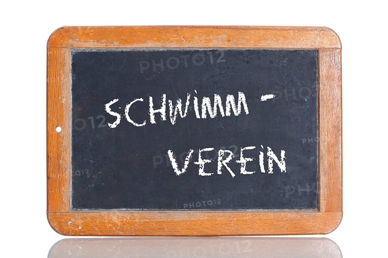 Old school blackboard with the term SCHWIMMVEREIN
