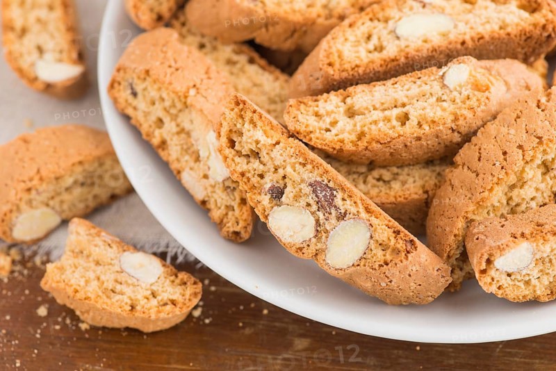 Closeup of Italian almond cookies