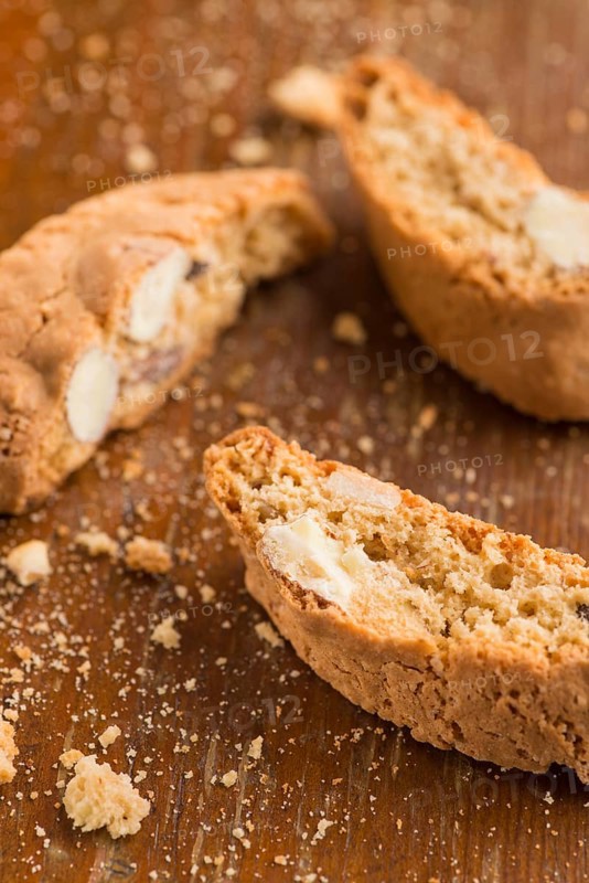 Closeup of Italian almond cookies