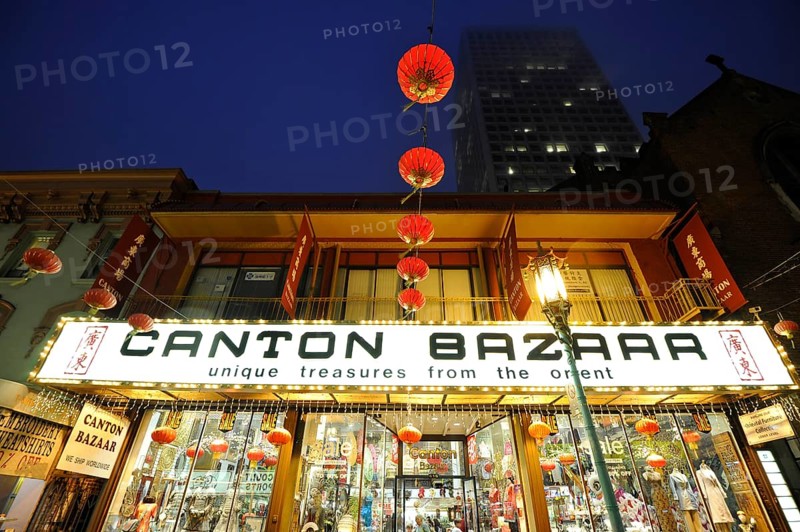 Cantonese Bazar and paper lanterns