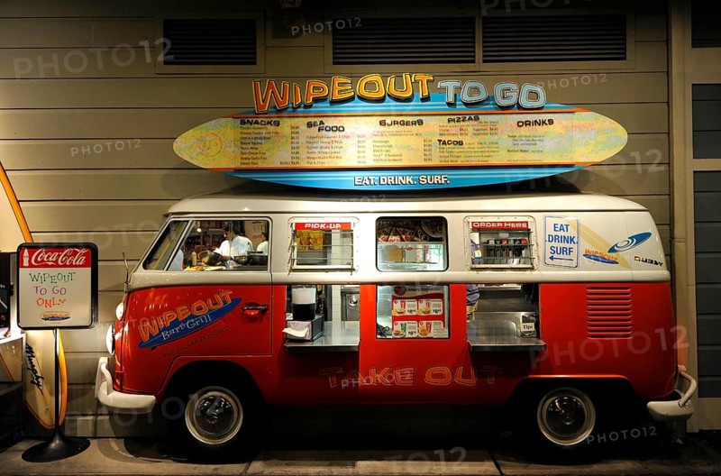 Wipeout To Go takeaway in an old VW bus