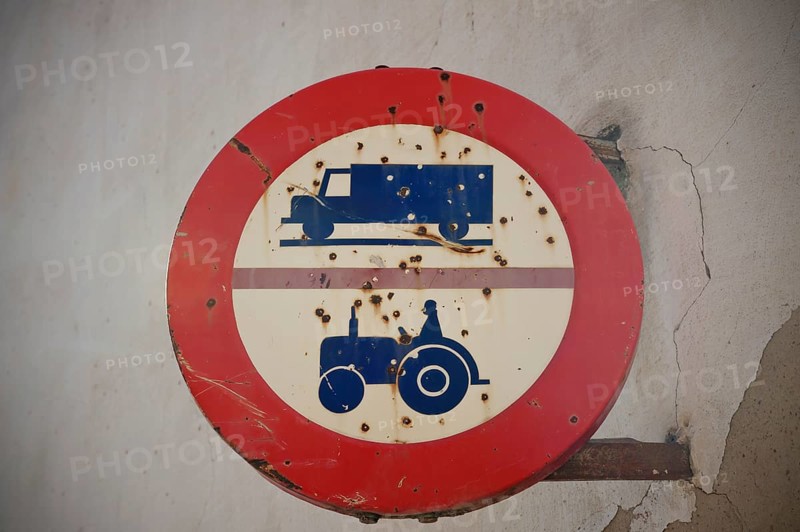Old traffic sign