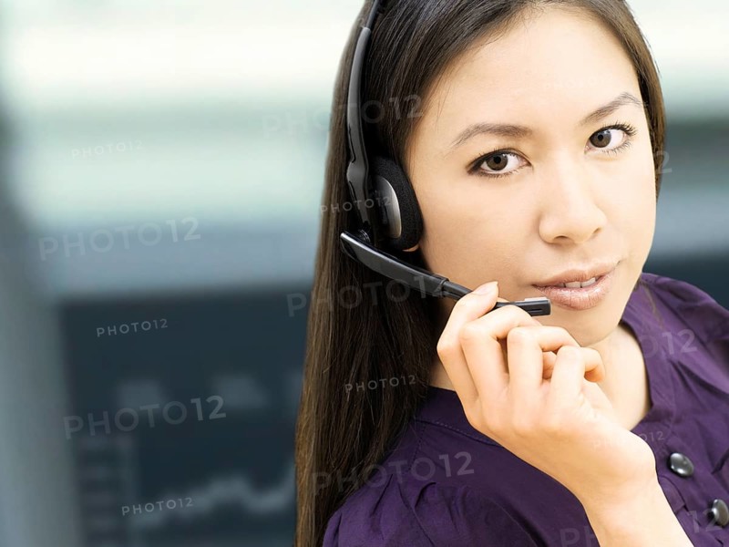 Businesswoman wearing a headset