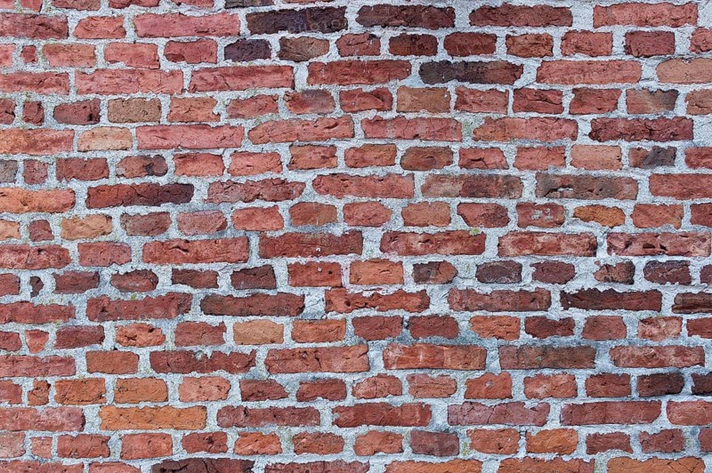 Wall made of red bricks