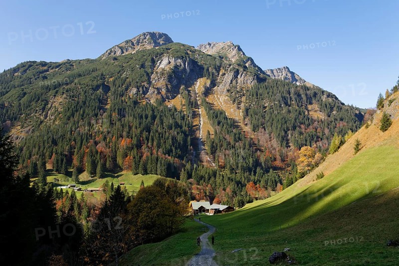 Einoedsbach with Alpgundkopf mountain