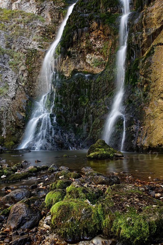 Waterfall in the Wasserlochklamm gorge near Palfau
