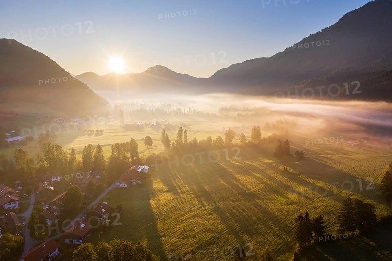 Sunrise with ground fog