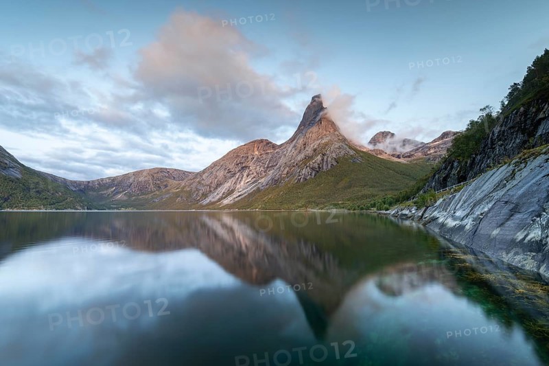 Stetind is reflected in Fjord