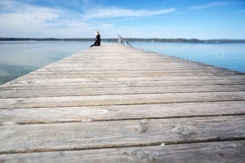 Jetty at Lake Starnberg at Seeshaupt