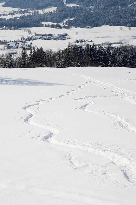 Skiing tracks