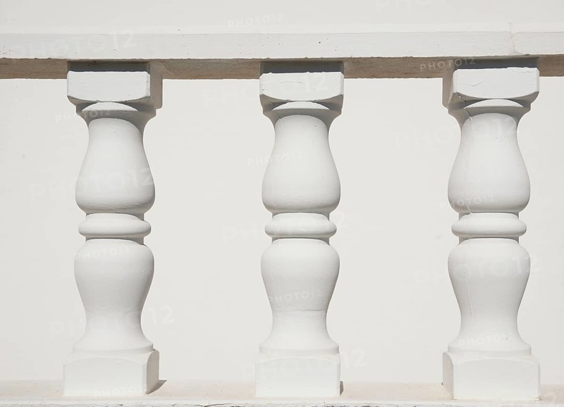 White stone balustrades