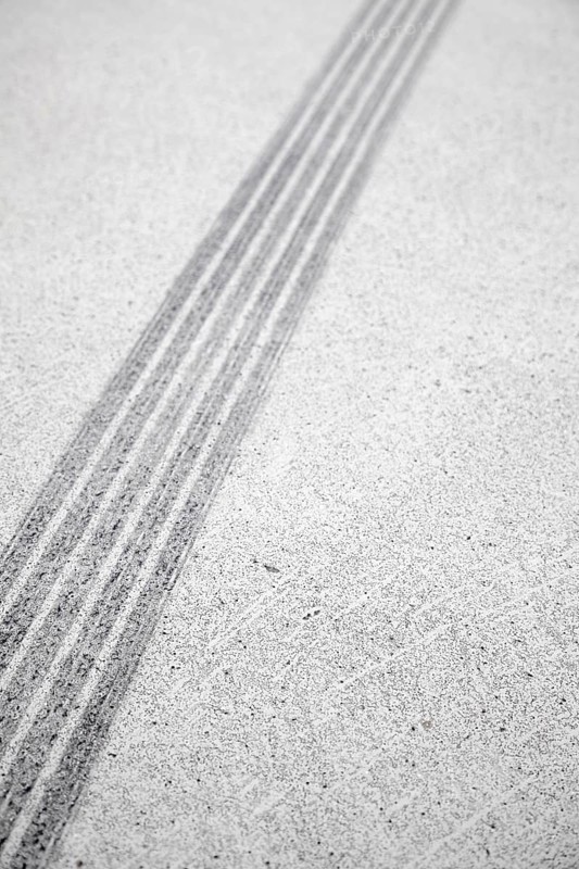 Tire tracks