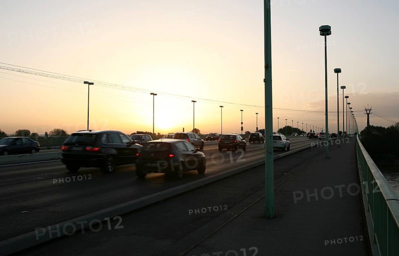Traffic at sunrise