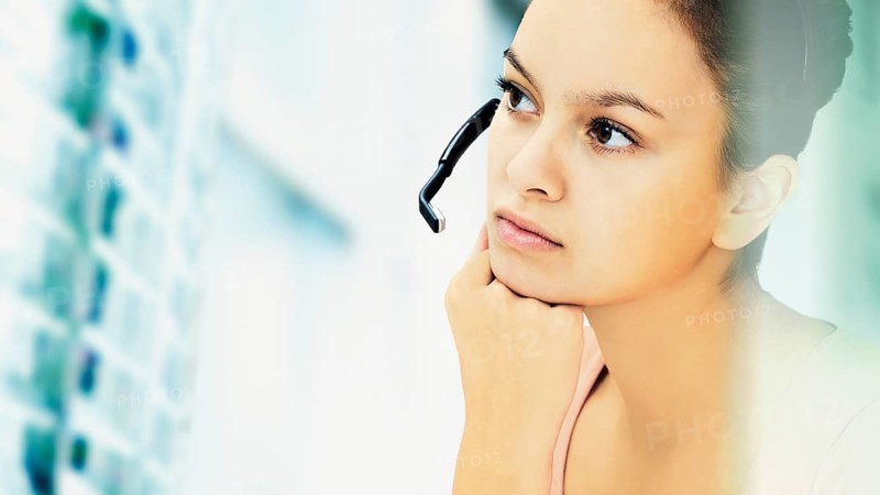 Businesswoman wearing a headset