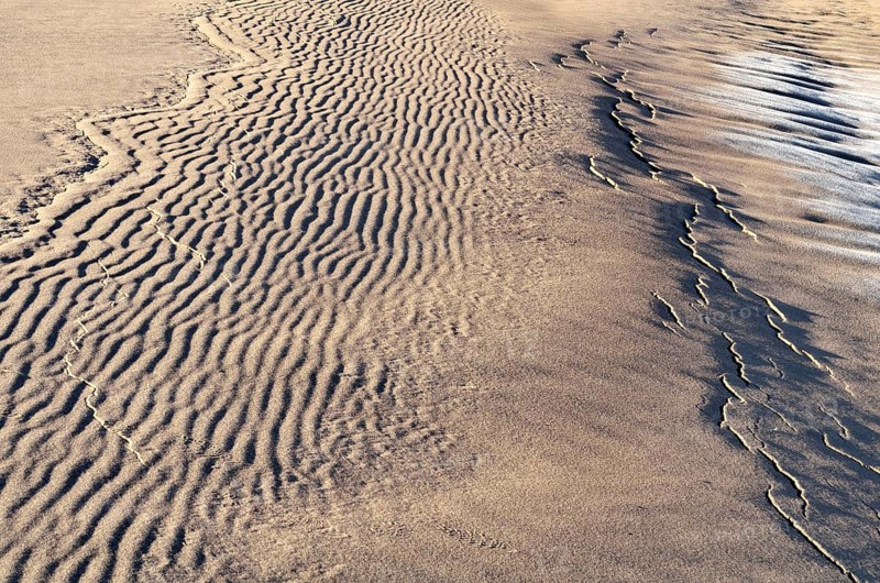 Frozen sandy soil