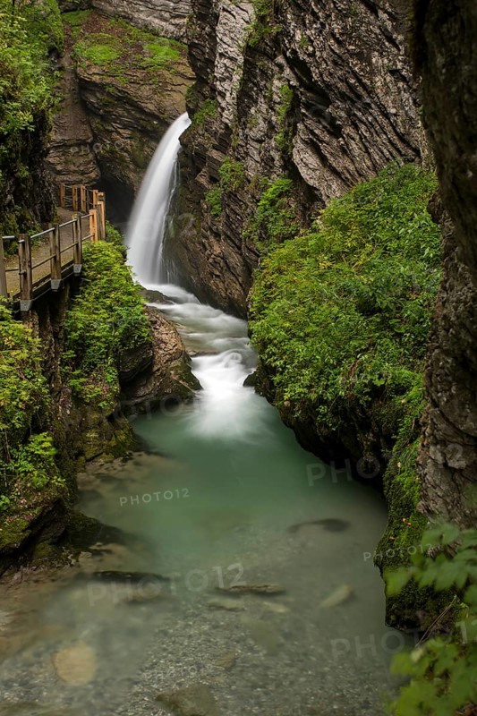 Thur Waterfall near Wildhaus in Toggenburg