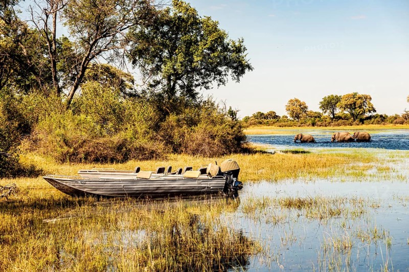 Boat on riverbank