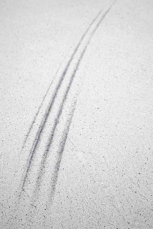 Tire tracks