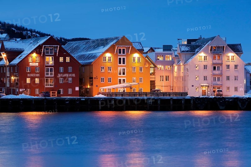 Port of Tromso in winter