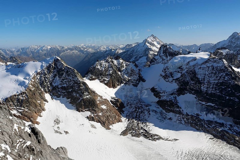 View from Titlis Mountain towards the Central Swiss Alps