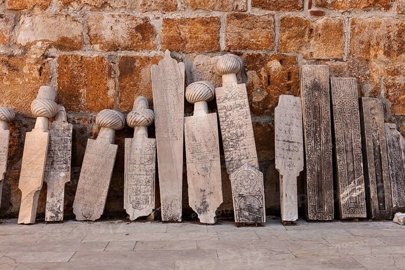 Stone tablets in Isa Bey Mosque