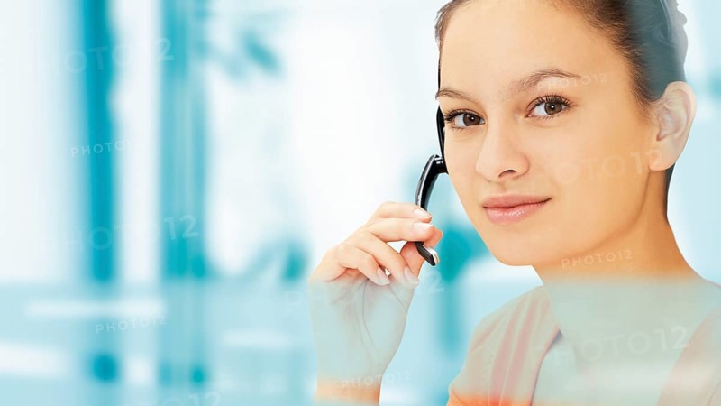 Businesswoman wearing a headset